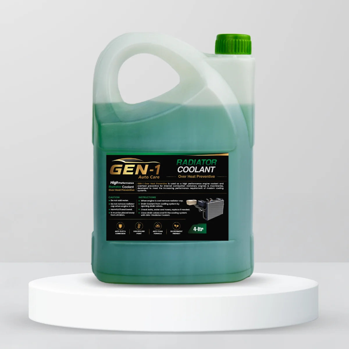 Over Heat Preventive Radiator Coolant Green 4 Litre